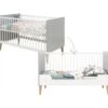 Bedbank Emma 70x140 Wit/grijs -Babyproducten Winkel bopita bedbank emma 70x140 wit grijs