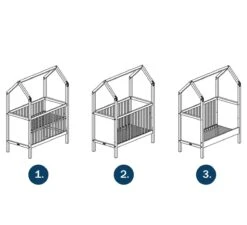 My First House Bedbank 60x120 - Mat Zwart -Babyproducten Winkel bopita my first house bedbank 60x120 mat zwart 3