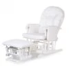 Childhome Gliding Chair Rond Beuk - Wit + Voetenbank -Babyproducten Winkel childhome gliding chair rond beuk wit voetenbank