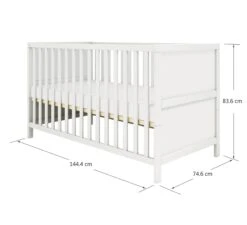 Ledikant Luna Effen 70x140 - White 16 Ledikant Luna Effen 70x140 - White -Babyproducten Winkel flexa ledikant luna effen 70x140 white 4
