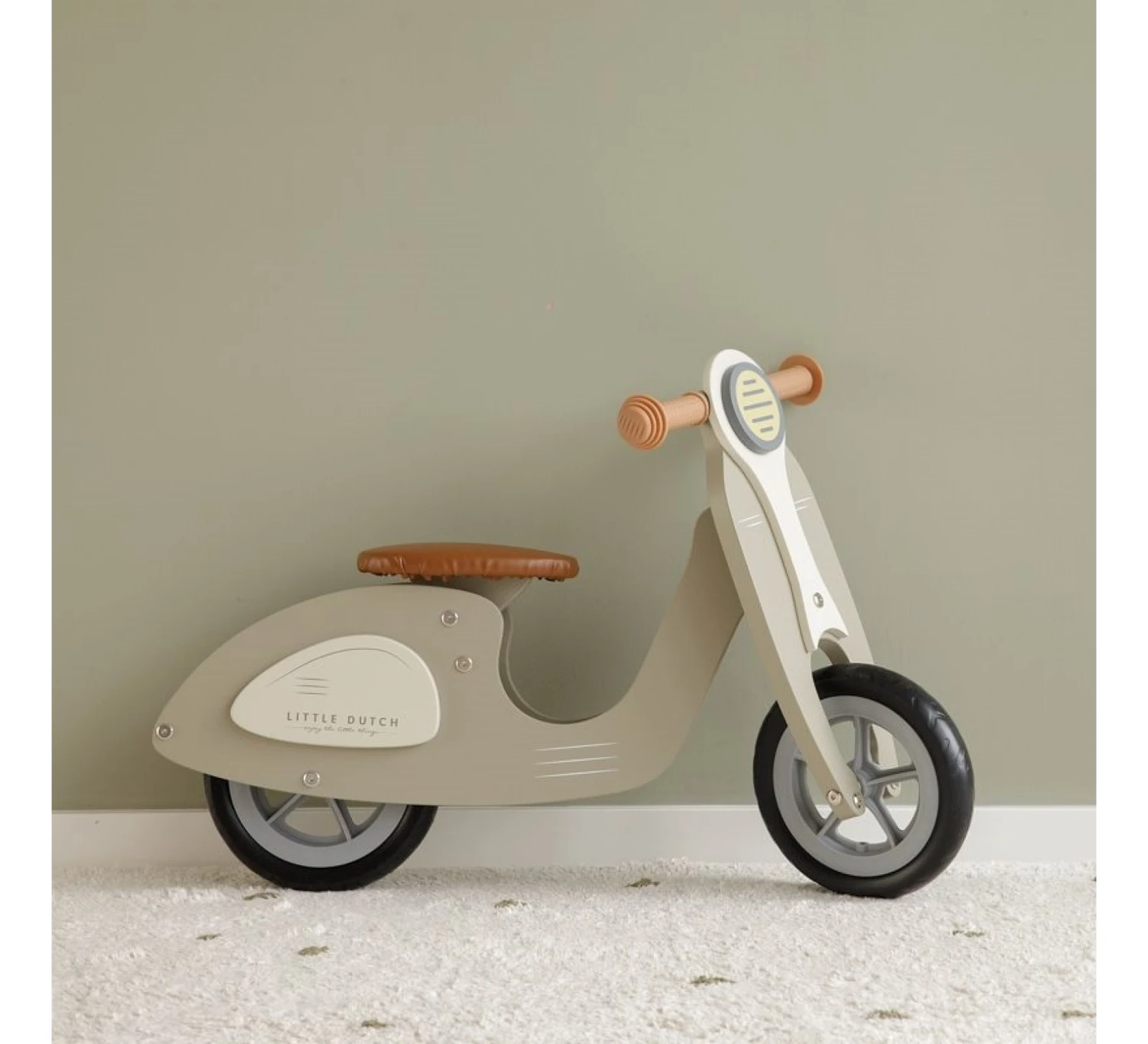 Little Dutch Loopscooter - Olive 6 Little Dutch Loopscooter - Olive - Afbeelding 4
