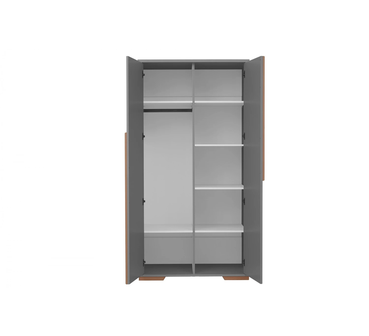 Snap 2-Deurskast - Dark Grey 4 Snap 2-Deurskast - Dark Grey - Afbeelding 2