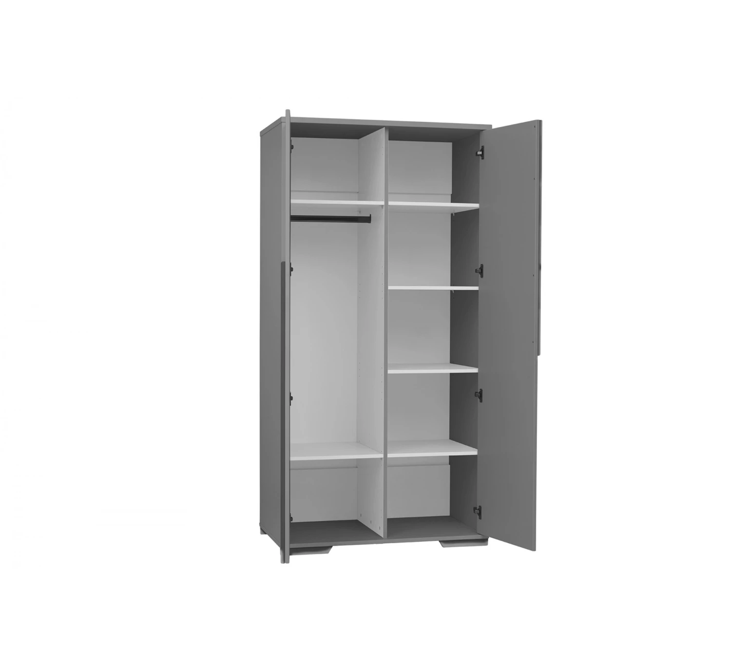 Snap 2-Deurskast - Dark Grey 5 Snap 2-Deurskast - Dark Grey - Afbeelding 3