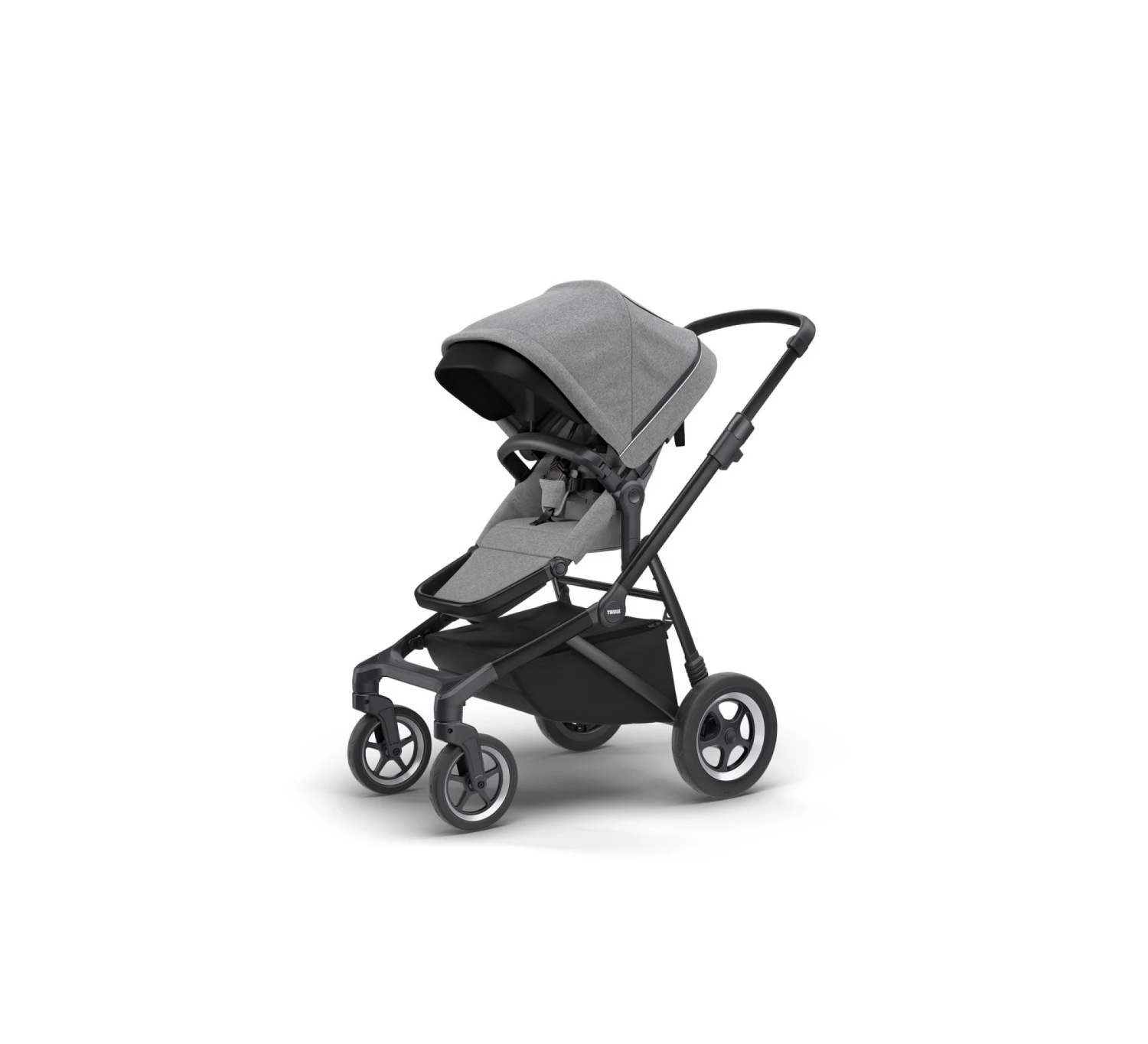 Thule Sleek Kinderwagen - Grey Melange On Black 3 Thule Sleek Kinderwagen - Grey Melange On Black